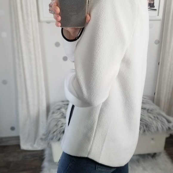 Snow White Fleece Pocket Pullover Jacket Fall Winter Jackets - Picture 11 of 12